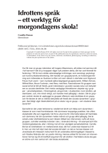 Idrottens språk – ett verktyg för morgondagens skola