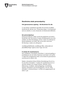 Stockholms stads personalpolicy