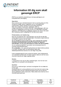 Information till dig som skall genomgå ERCP