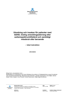 Utredning och insatser för patienter med ADHD, lindrig