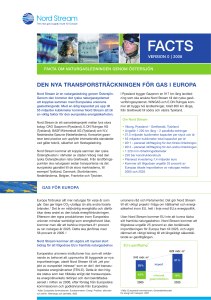 den nya transporsträckningen för gas i europa