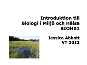 Biologi i Miljö och Hälsa BIO585