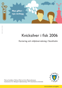 Kvicksilver i fisk 2006 - Stockholms miljöbarometer