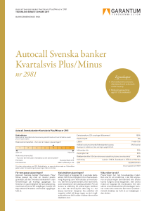 Autocall Svenska banker Kvartalsvis Plus/Minus
