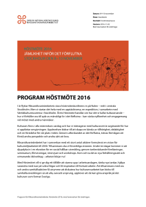 program höstmöte 2016 - Riksantikvarieämbetet