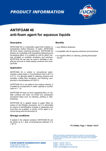 ANTIFOAM 46 anti-foam agent for aqueous liquids