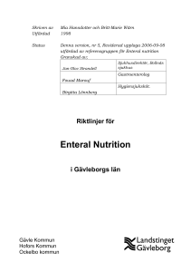 Enteral Nutrition - Region Gävleborg