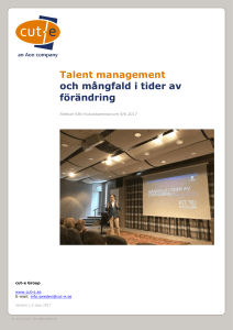 Talent management och mångfald i tider av förändring - cut-e