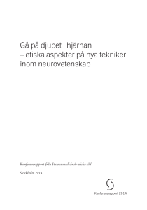Konferensrapport Gå på djupet i hjärnan - Statens medicinsk