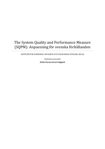 The System Quality and Performance Measure