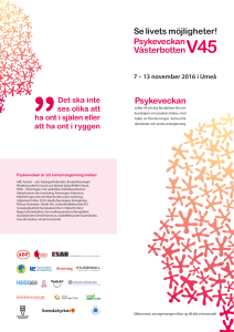 Program Umeå 2016 - Region Västerbotten
