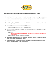 Installationsanvisning för LEVDoc på Windows Server