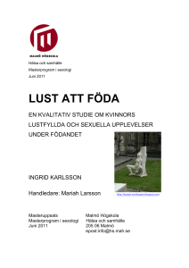 LUST ATT FÖDA - Malmö högskola