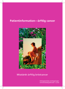 Patientinformation—ärftlig cancer