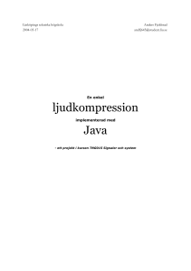 ljudkompression Java - Fjeldstad.se