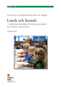 Lunch och lärande - skollunchens betydelse för