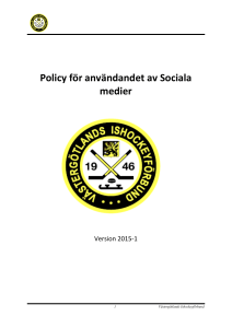 Policy för användandet av Sociala medier