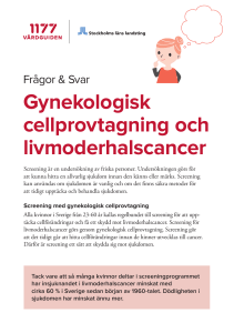 Gynekologisk cellprovtagning och livmoderhalscancer