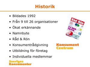 Historik - Sveriges Konsumenter