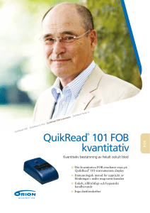 QuikRead® 101 FoB kvantitativ