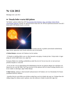 Cassiopeiabloggen 2012 Del 2 - Astronomiska Sällskapet Tycho