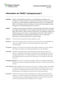 Information om TWAR (”Luftvägsklamydia”)