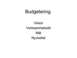 Budgetering