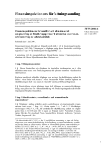 FFFS 2001:6 - Finansinspektionen