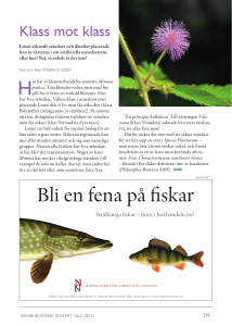 Bli en fena på fiskar - Svenska Botaniska Föreningen
