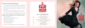 Vad är Fair Wear Foundation? FWF: hjulet behöVer inte uppFinnas
