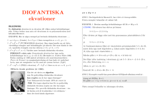 Diofantiska ekvationer.nb