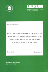 berggrundsmorfologiska studier över kustslätten och