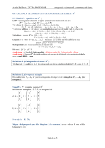 Armin Halilovic: EXTRA ÖVNINGAR ortogonala vektorer och