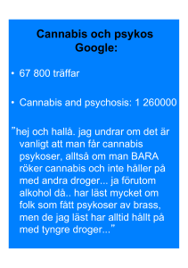 Cannabis och psykos Google: