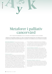 Metaforer i palliativ cancervård