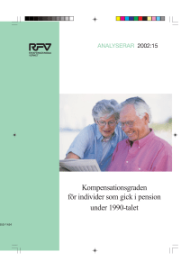 Kompensationsgraden för individer som gick i pension under 1990