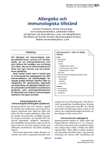 Allergiska och immunologiska tillstånd – Läkemedelsboken 2014