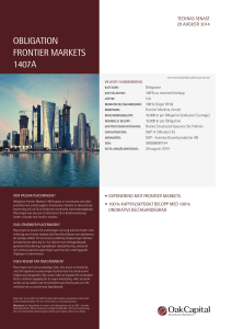 obligation frontier markets 1407a