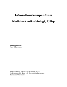 Laborationshandledning medicinsk mikrobiologi inkl