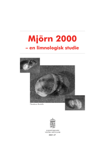 Limnologisk undersökning av Mjörn 2000