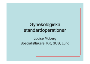 Gynekologiska standardoperationer
