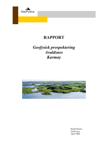 RAPPORT Geofysisk prospektering Avaldsnes Karmøy