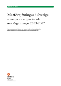 Matförgiftningar i Sverige 2003–2007
