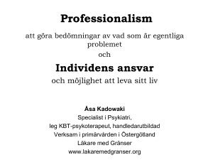 Åsa Kadowaki - TRIS - Tidig Rehabilitering I Samverkan