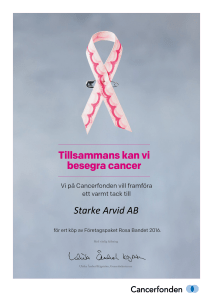 Tillsammans kan vi besegra cancer Starke Arvid AB