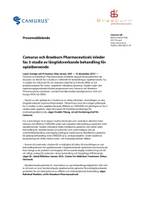 Camurus och Braeburn Pharmaceuticals inleder fas 3