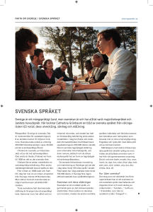svenska språket - Sharing Sweden