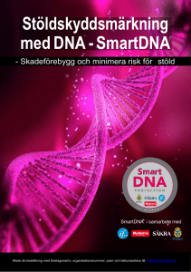 Stöldskyddsmärkning med DNA - SmartDNA