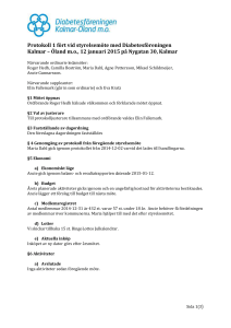 Protokoll 2015-01-12 - Diabetesföreningen Kalmar