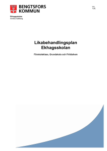 Likabehandlingsplan Ekhagsskolan